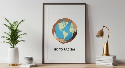Illustration Promoting Equality and Unity: A Symbol Against Racism and Discrimination
