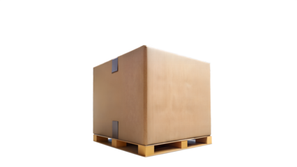 cardboard box on white background
