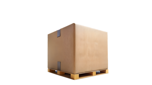cardboard box on white background