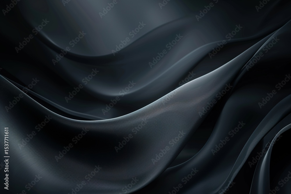 Aufkleber elegant flowing dark fabric with soft lighting creating a luxurious smooth texture