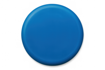 Blue transparent circular element floating against clear backdrop, serving minimalist graphic design needs with clean visual simplicity