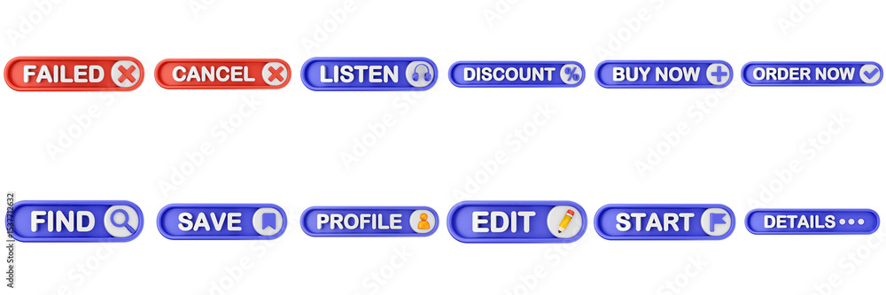 Poster 3d text box button speak talk conversation comment media icon set bundle illustration