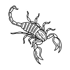 scorpion outline vector illustration