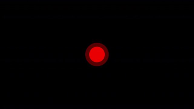 Seamless Looping Red Pulsing Dot Animation on Transparent Background