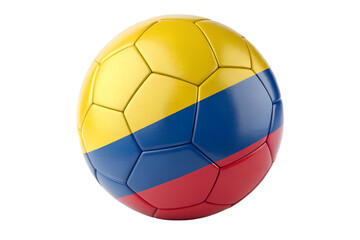 Fototapeta premium Colombia soccer ball isolated on transparent background 