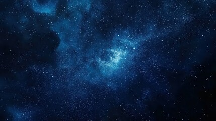Mystical deep space nebula with vibrant blues and ethereal star clusters