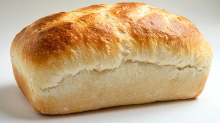 Golden crusted loaf of white bread, a bakery treat perfect for sandwiches