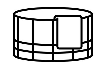 風呂桶のシンプルアイコンベクターイラスト 温泉 風呂 入浴 © meg