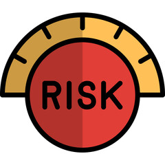 risk management icon illustration design with filled outline
