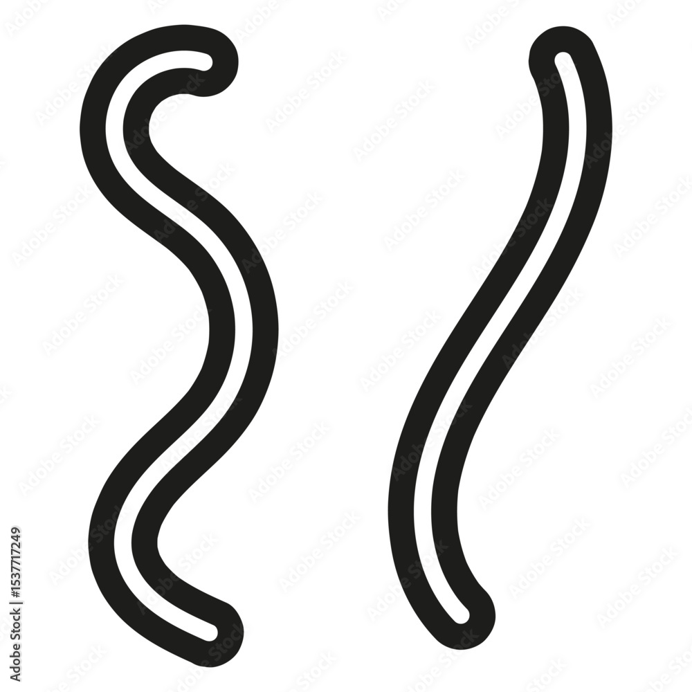 Poster wavy line illustration. curved stripe element. vector contour form. flowing black shape.