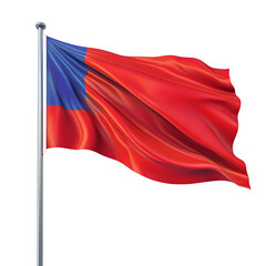 Flag Photoshop Mockup on white background