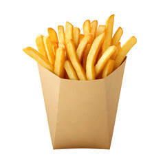 French Fries Packaging Mockup on white background
