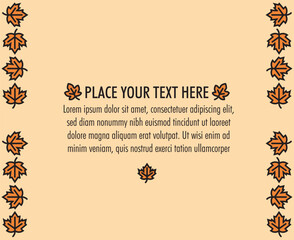 Fototapeta premium fall autumn banner template with maple leaves and space for text. Set. Editable floral abstract vector background for posters, invitation and social media post and cover