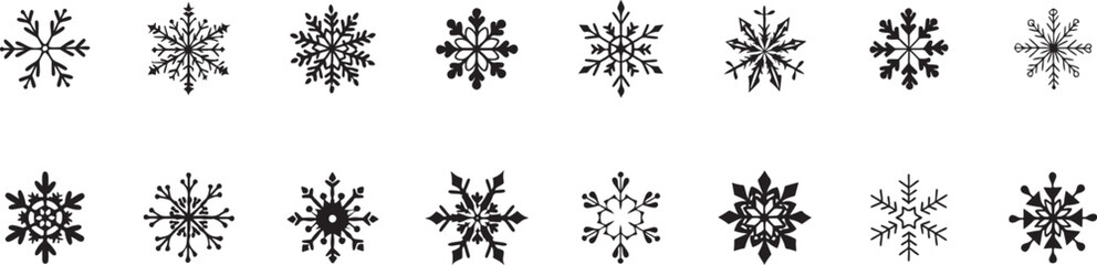 Snowflake Designs for Decorative and Digital Art.