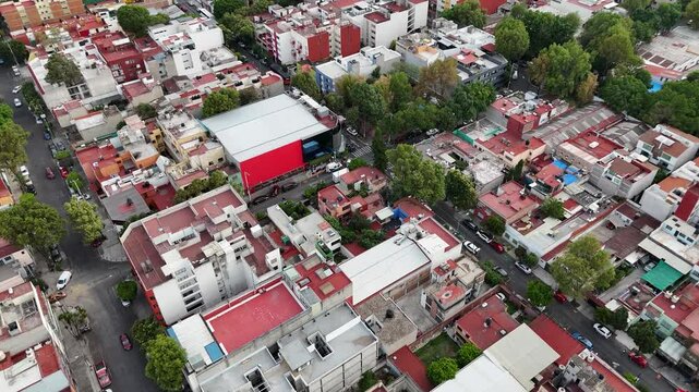 Drone footage of Mexico City