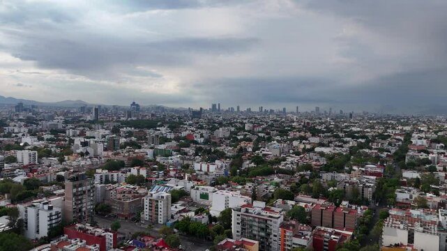 Drone footage of Mexico City