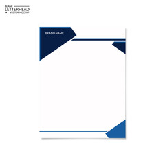 mockup template of blank letterhead design