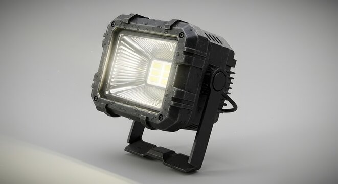Fototapeta Powerful LED Work Light, Rugged & Portable - Industrial Design