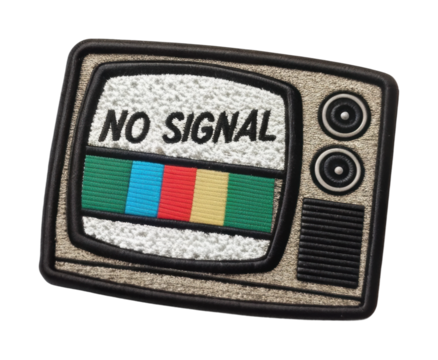 Retro television shows no signal home decor creative vintage style cut out png patch