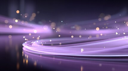 Abstract Purple Neon Swirls  Glowing Lights  Soft Bokeh Background