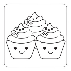  Easy Coloring Fun with Food, Drinks & Sweets, Coloring Books, Simple, Cute Illustrations Coloring Pages, kawaii food Activity, Bold and Easy Designs for Adults, Teens, and Kids. Printable kawaii food