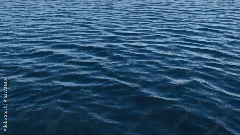 Aufkleber deep blue sea water surface with gentle wave patterns creating calming seascape and natural abstract