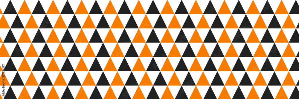 Poster orange and black triangle pattern background. triangle pattern background. triangle background. seam