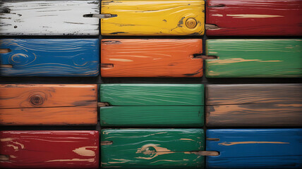 Vibrant Painted Wood Texture: Colorful Background for Design Projects