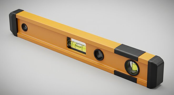 Fototapeta Professional Orange and Black Spirit Level Tool