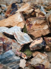 Nature's palette colors and layers of ancient stone