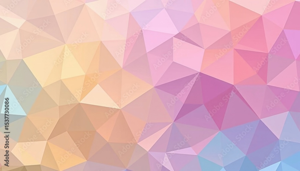 Poster abstract geometric polygonal background with pastel colors and a low poly design. the illustration f