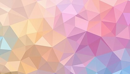 Abstract geometric polygonal background with pastel colors and a low poly design. The illustration features a gradient of pastel colors, creating a modern and stylish pattern.