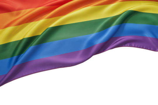 Vibrant LGBTQ Rainbow Flag showing A Symbol of Pride and Inclusion - Powered by Adobe
