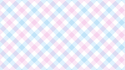 ピンクと水色の2色チェック柄背景壁紙 B、アスペクト比16；9	