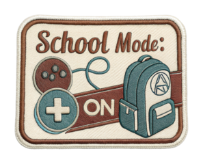 School mode engaging learning experience with gaming elements classroom environment cut out png patch