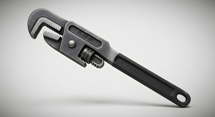 Professional-Grade Pipe Wrench: Durable Metal Construction, Black Handle © ekam