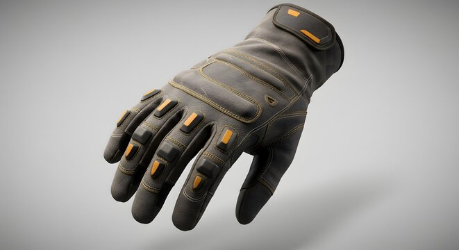 Fototapeta Protective Tactical Gloves: 3D Render of Durable Work Gloves