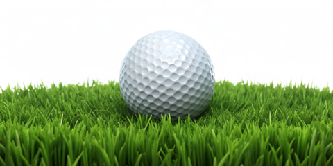 White Golf Ball Resting on Lush Green Grass A I P N G Isolated on White Background isolated on a transparent background