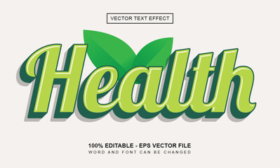 Health text effect