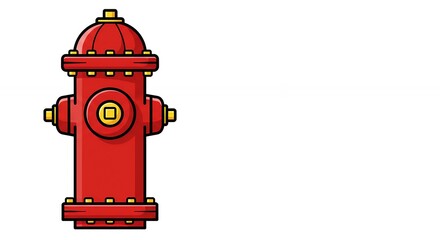 Outlined fire hydrant illustration