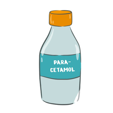 paracetamol vector illustration