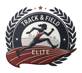 Track and field elite sprinting championship sports arena logo competitive environment dynamic viewpoint cut out png patch