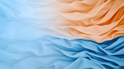 Obraz premium Abstract Blue and Orange Fabric Drape with Gradient Texture