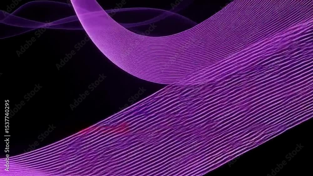 Aufkleber abstract purple waves flowing against a dark background create a dynamic design