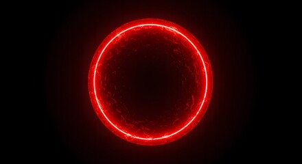 Red Ring Glowing in Darkness