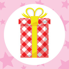 Gift Box Present with Various Bright Colorful Wrapper Cartoon Vector