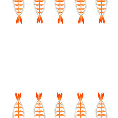 エビのお寿司のフレームイラスト