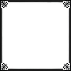 Elegant Ornamental Frame: A symmetrical, ornate frame with floral corner embellishments. This design offers a touch of sophistication.