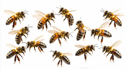 worker bee in white background