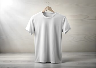 Blank White T-Shirt Mockup Perfect for Apparel Design and Branding